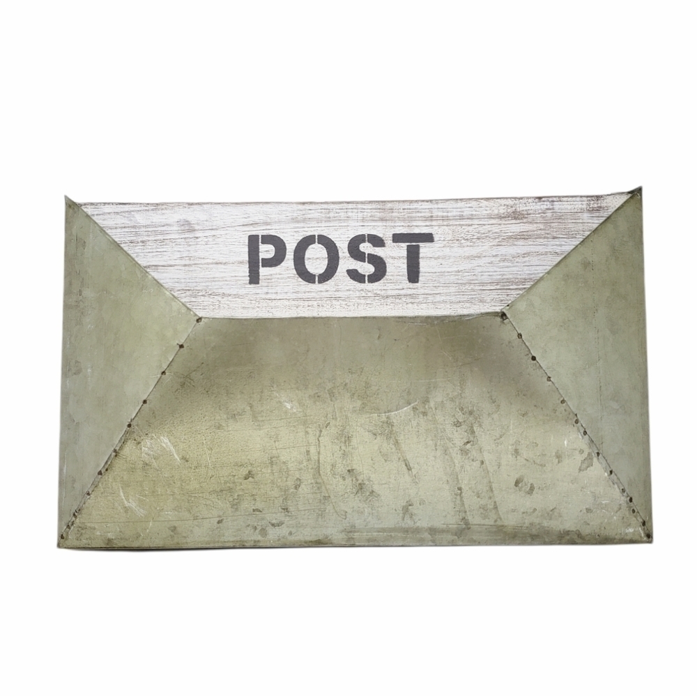 RGI metal wood post mailbox mail holder